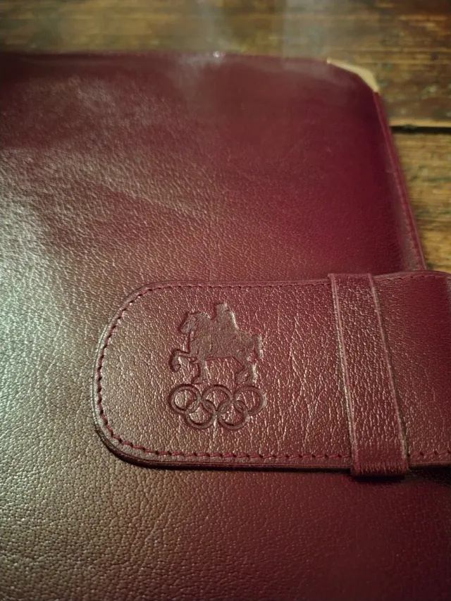 Portadocumenti in pelle finissima bordeaux