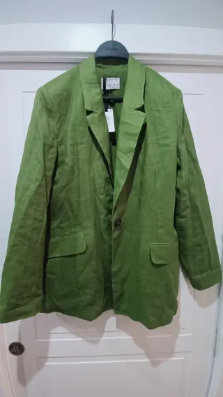 Americana  Lino Verde Talla 42