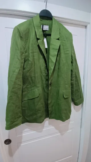 Americana  Lino Verde Talla 42