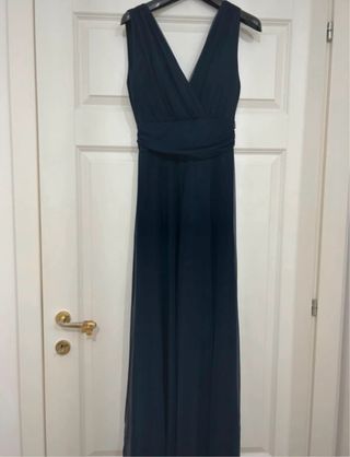 Abito lungo Omai blu con coppe