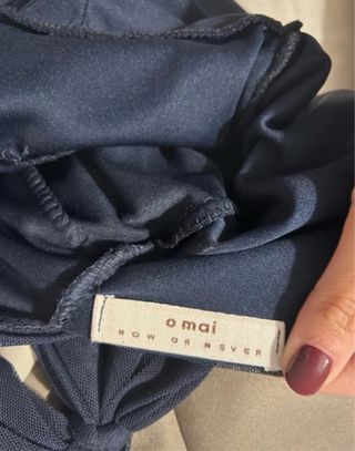 Abito lungo Omai blu con coppe