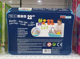 Fregadero de juguete Vicam 22 piezas