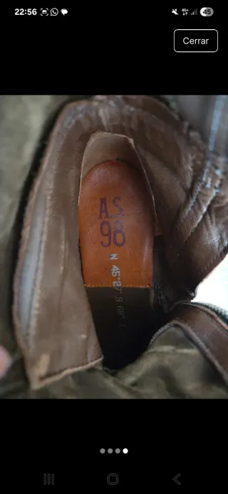 Botas AS98 Talla 37 Marrón