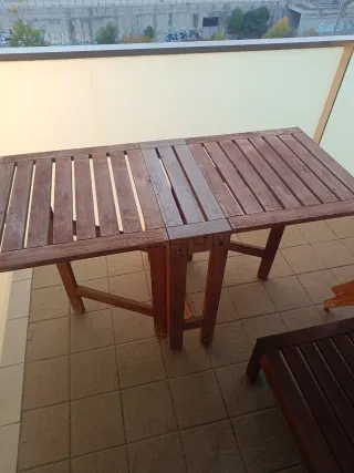 Mesa y Silla de Jardín Madera se vende junto o sep