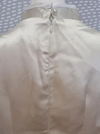 Vestido Novia Oriental Crudo Encaje