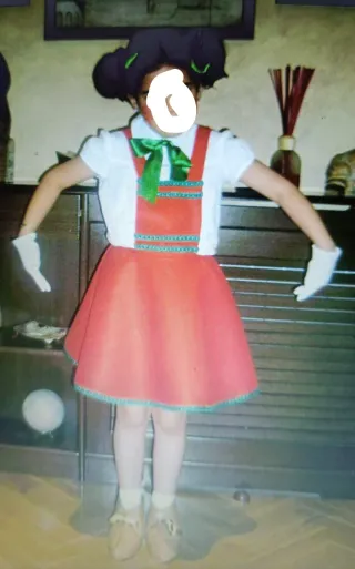 Disfraz Marioneta Niña Talla 5, hecho a mano