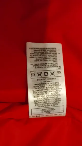 Chaqueta Adidas Roja Unisex talla 13 - 14