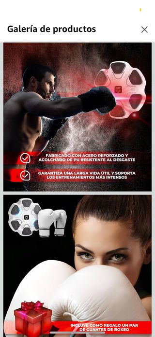 Boxeo Musical Pared con Luces LED y Bluetooth.