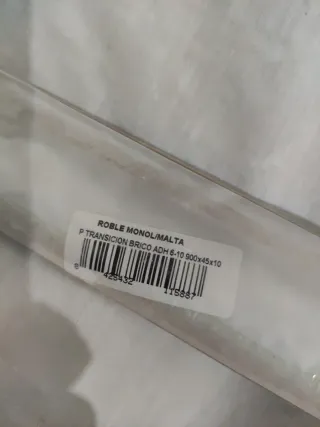 Perfil junta suelo madera