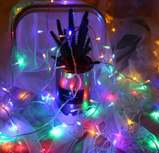 2 guirlandas de luz LED 12 m multicolor NATAL