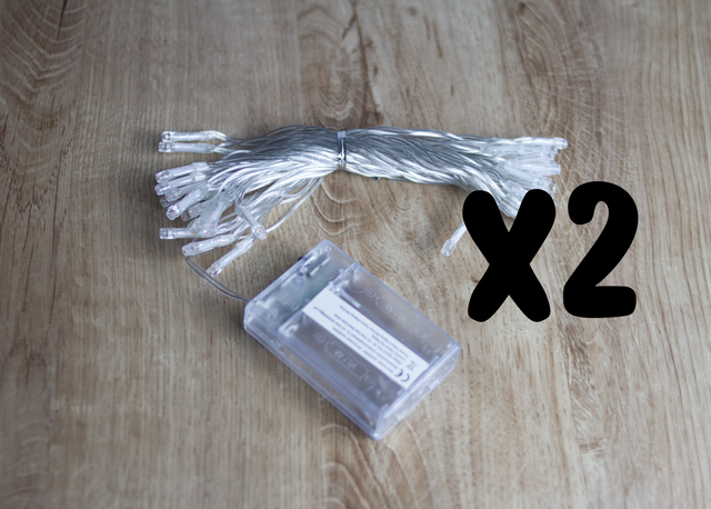 2 guirlandas de luz LED 12 m multicolor NATAL