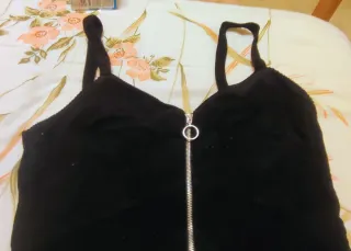 Vestito velluto nero Piazza Italia M