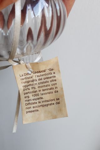 Anfora Damiani cristallo vintage
