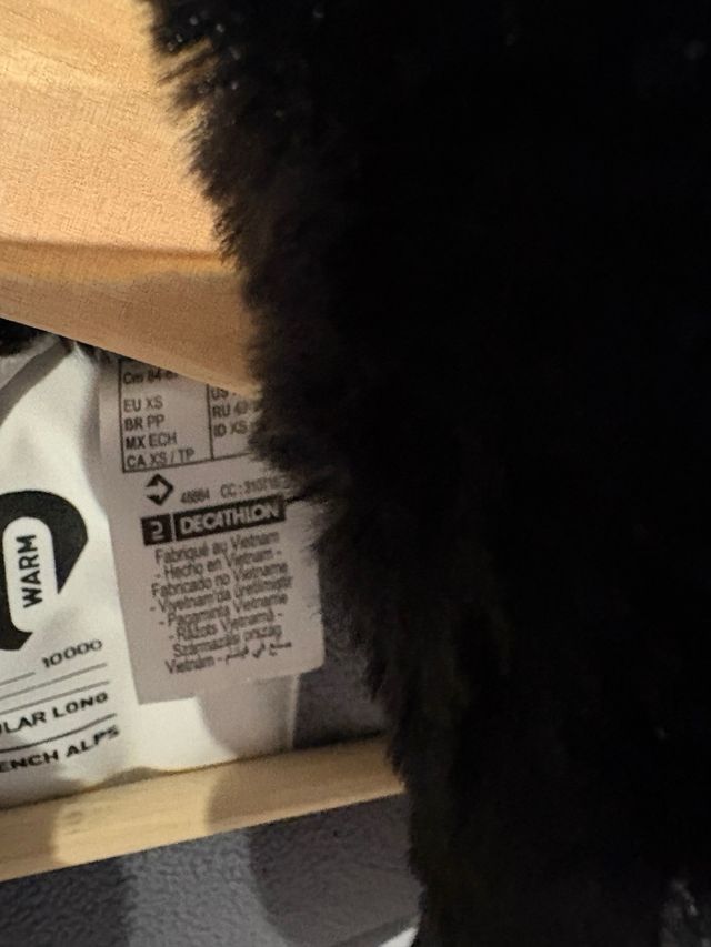 Cazadora Decathlon Ski chicaBlanca Negra