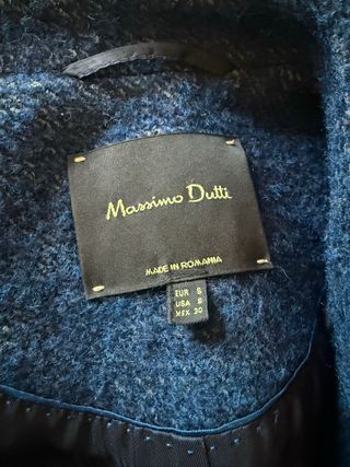 Abrigo Massimo Dutti azul