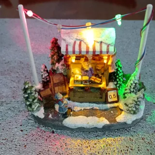 Scena natalizio illuminata