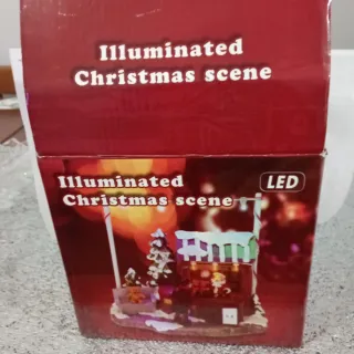 Scena natalizio illuminata