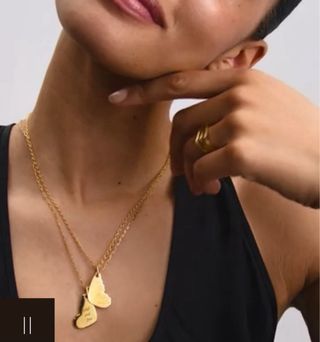 Colgante y cadena Pandora mariposa oro