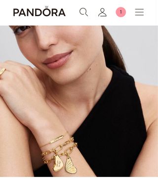 Colgante y cadena Pandora mariposa oro