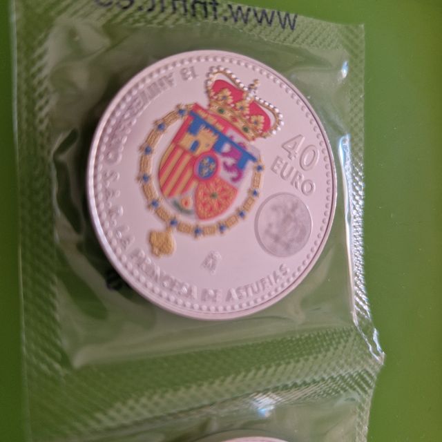 2 Monete 40€ Principessa Leonor 2023 Precintate