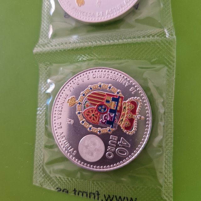 2 Monete 40€ Principessa Leonor 2023 Precintate
