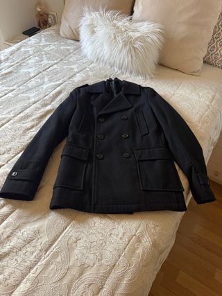 Abrigo paño hombre Zara negro