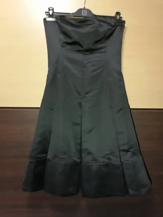 Vestido fiesta negro brillo