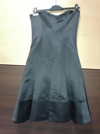 Vestido fiesta negro brillo