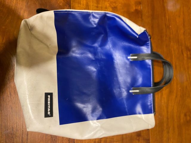 Mochila Freitag Pete Azul/Blanco nueva