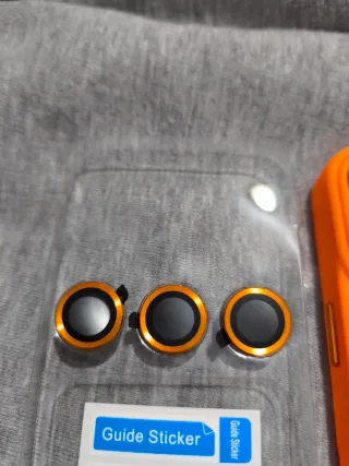 Funda Magsafe /prot. cámaras naranja Iphone 17 pro