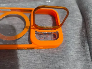 Funda Magsafe /prot. cámaras naranja Iphone 17 pro