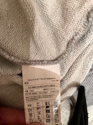 Sudadera gris Benetton