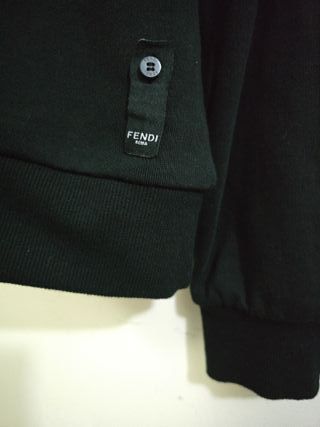 Sudadera Fendi Negra Ojos Amarillos 3D Talla L