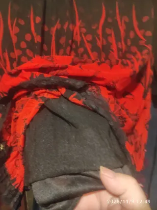 Blusa Talla Grande Mujer Negra y Roja