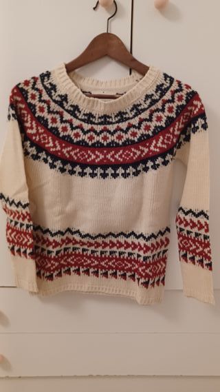 Jersey beige jacquard cenefas