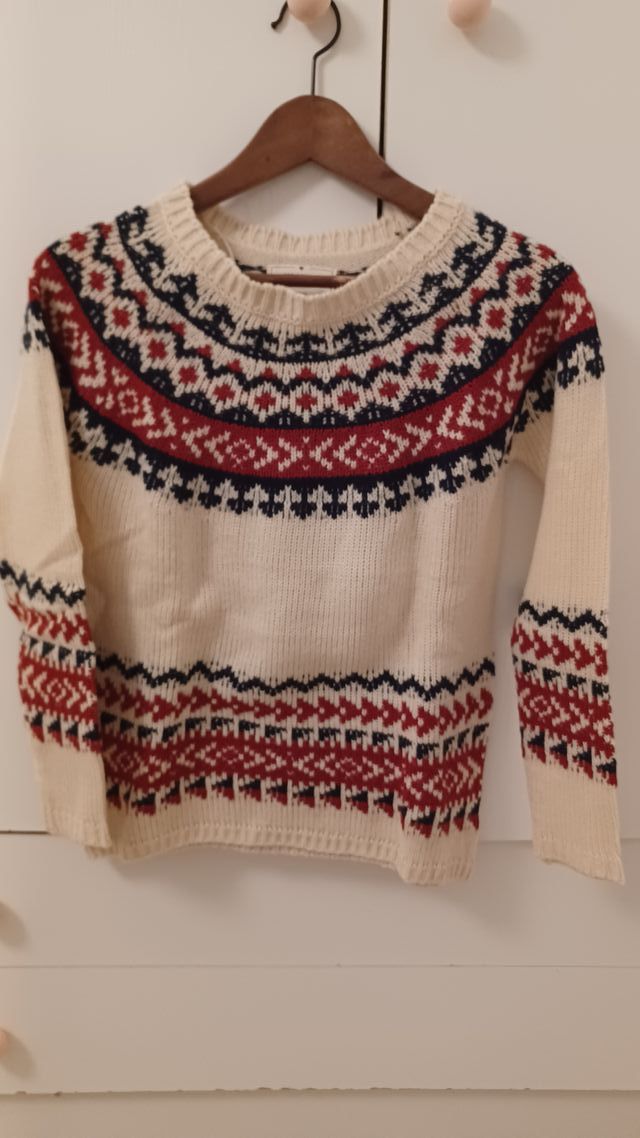 Jersey beige jacquard cenefas