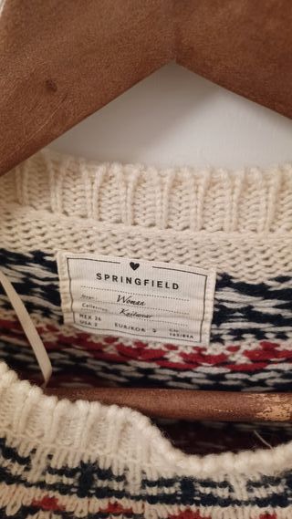 Jersey beige jacquard cenefas