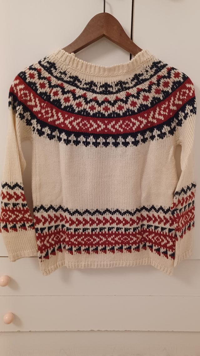 Jersey beige jacquard cenefas