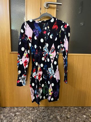 Vestido Desigual Talla S Estampado Flores