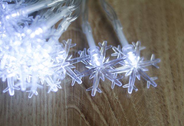 Guirlanda LED Copo de Neve Branca NATAL