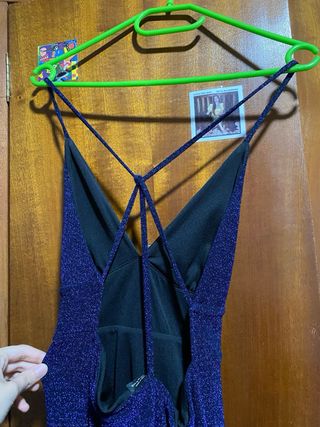 Vestido azul brillante fiesta Nochevieja