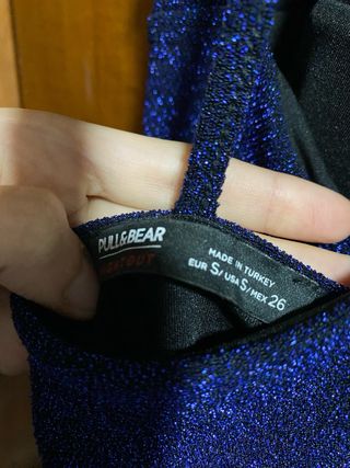 Vestido azul brillante fiesta Nochevieja