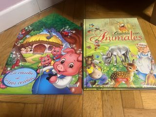 Lote de 2 libros de cuentos clásicos de animales.