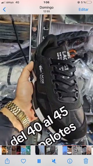 Zapatillas Lacoste Talla 41 Rosa y Azul