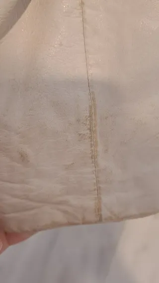 Chaqueta Cuero Blouson Marfil