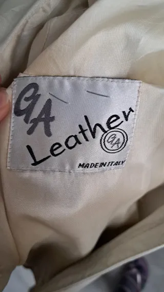 Chaqueta Cuero Blouson Marfil