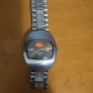 Reloj Sicura Automático Plata Naranja