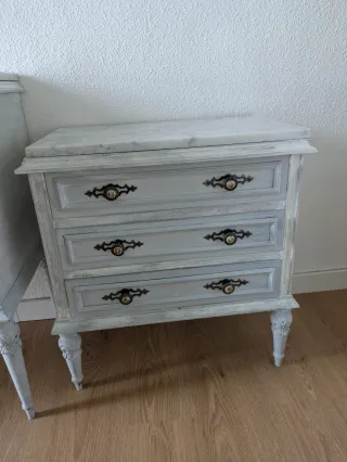 Pack cómoda y mesilla de mármol