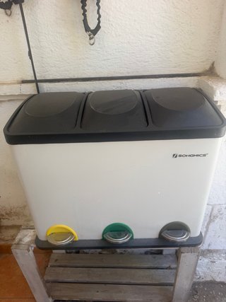 Cubo Basura Reciclaje 3 Compartimentos Songmics