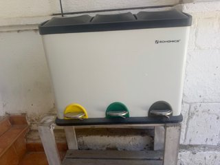 Cubo Basura Reciclaje 3 Compartimentos Songmics